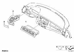 AIR OUTLET diagram for BMW Z4 E85 2.5si