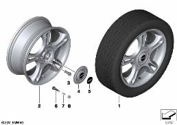 Obr. JCW st. le. Star Spoke R95 diagram for BMW MINI R50 Cooper