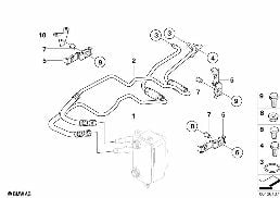 Przewód chłodnicy oleju przekładniowego diagram for BMW 7 Series E66 760Li