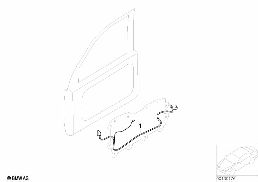 Ind. simplexní telefon-kabel.svaz. dveří diagram for BMW 7 Series E65 730d