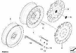 Obręcz bezszpr. MINI, stal, styl.12 diagram for BMW MINI R50 Cooper