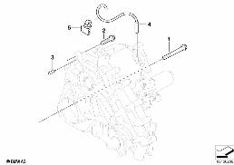 Skrzynia bieg., mocowanie/Elementy dod. diagram for BMW X3 E83 LCI 3.0d