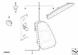 Zest. dopos. - lampy białe diagram for BMW MINI R50 Cooper