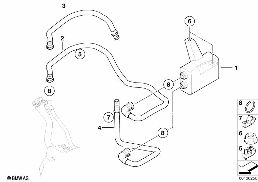 ACTIVATED CHARCOAL FILTER/FUEL VENTILAT diagram for BMW Z4 E85 3.0si