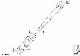 STEER.COL.-LOWER JOINT ASSY diagram for BMW X3 E83 LCI 2.0i