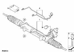 HYDRO STEERING BOX/CONTROL UNIT diagram for BMW X3 E83 LCI 2.0i