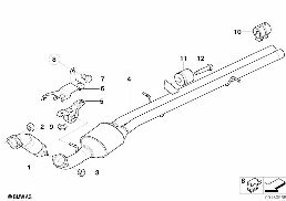 Vorrohr/Katalysator diagram for BMW X5 E53 3.0d