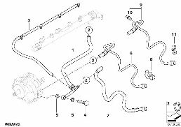 FUEL LINES diagram for BMW 3 Series E46 320Cd
