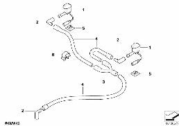 SINGLE PARTS FOR WINDSHIELD CLEANING diagram for BMW 6 Series E64 LCI 650i