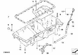 OIL PAN/OIL LEVEL INDICATOR diagram for BMW X3 E83 LCI 3.0sd