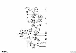 Pontet de fourche inferieur diagram for BMW R 65, R 65 RT, R 80, R 80 RT (85-95) 65