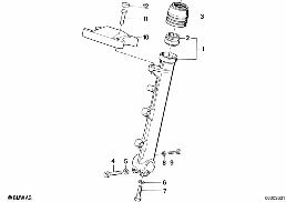 Tube glissant diagram for BMW R 65, R 65 RT, R 80, R 80 RT (85-95) 65