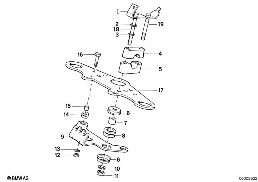 Pontet de fourche superieur diagram for BMW R 65, R 65 RT, R 80, R 80 RT (85-95) 65