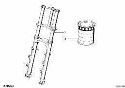 Fourche telescopique diagram for BMW R 65, R 65 RT, R 80, R 80 RT (85-95) 65