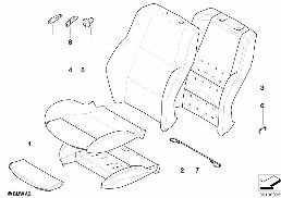 SEAT, FRONT, UPHOLSTERY AND COVER diagram for BMW 6 Series E63 LCI 630i