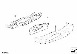 SINGLE PARTS OF FRONT SEAT CONTROLS diagram for BMW 6 Series E63 LCI 630i