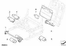 SEAT, FRONT, ELECTRICAL AND MOTORS diagram for BMW 6 Series E63 LCI 630i
