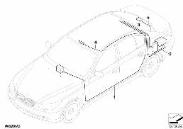 ANTENNA CABLE GPS diagram for BMW 5 Series E60 530xi