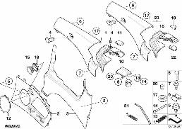 사이드 트림 패널,뒤 diagram for BMW 3 Series E46 318Ci