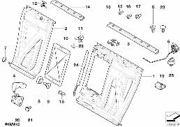 SEAT, REAR, SEAT FRAME, LOAD-THROUGH diagram for BMW 3 Series E46 318i
