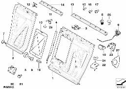 SEAT, REAR, SEAT FRAME, LOAD-THROUGH diagram for BMW 3 Series E46 325Ci