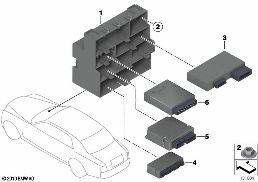 Skříň řídicí jednotky diagram for BMW Rolls-Royce Phantom RR1 Phantom