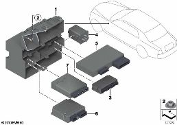 Skříň řídicí jednotky diagram for BMW Rolls-Royce Phantom RR1 Phantom