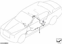 Pomocný kabelový svazek diagram for BMW Rolls-Royce Phantom RR1 Phantom