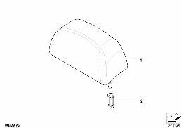 REAR SEAT HEAD RESTRAINT diagram for BMW 6 Series E64 630i