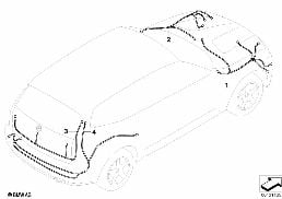 REPAIR CABLE MAIN CABLE HARNESS diagram for BMW X3 E83 LCI 1.8d