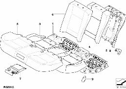 Fot. tyl., tapic. i poszycie, fot. pod. diagram for BMW 7 Series E65 745i
