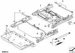 FRONT SEAT RAIL diagram for BMW 5 Series E61 525i