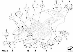 Bouchon de fermeture/obturateur diagram for BMW 6 Series E64 650i