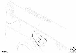 WINDOW LIFTER SWITCH, PASSENGER'S SIDE diagram for BMW 6 Series E64 LCI 650i
