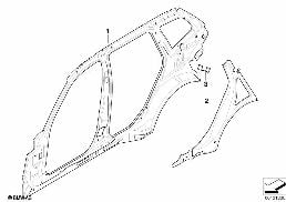 SINGLE COMPONENTS FOR BODY-SIDE FRAME diagram for BMW X3 E83 LCI 2.0i