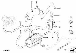 Comando depressione turbocompressore diagram for BMW X3 E83 3.0d