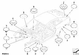 Bouchon de fermeture/obturateur diagram for BMW 6 Series E64 650i