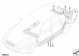 ANTENNA LINE, TELEPHONE diagram for BMW 5 Series E60 535d