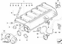 Disp.admiss. AGR-Commandé par dépression diagram for BMW 5 Series E60 525d