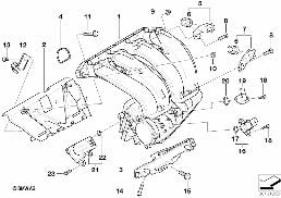 흡기다기관 diagram for BMW 3 Series E46 318i