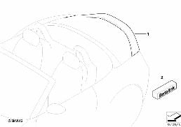 M Performance becquet arrière diagram for BMW Z4 E85 2.5i