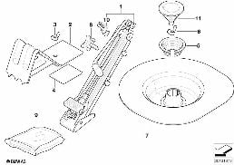 CAR TOOL/LIFTING JACK diagram for BMW 3 Series E46 318i