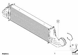 Refroidisseur d'air de suralimentation diagram for BMW X5 E53 3.0d