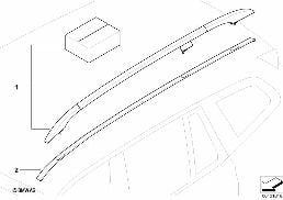 Kit de montage barre de toit diagram for BMW X3 E83 LCI 2.0d