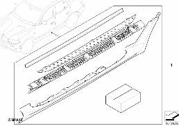 Kit de montage marche-pied aluminium diagram for BMW X3 E83 LCI 2.0d