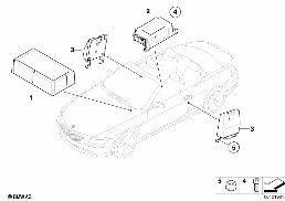 Elektrické díly Airbag diagram for BMW 6 Series E64 630i