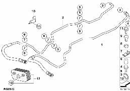 Tuyau radiateur d'huile/nid de radiateur diagram for BMW X3 E83 LCI 2.0d