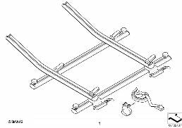 Porte-vélo pour habitacle diagram for BMW X3 E83 LCI 2.0d