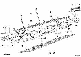 CYLINDER HEAD diagram for BMW 3 Series E30 325e