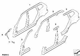 BODY-SIDE FRAME diagram for BMW X3 E83 LCI 2.0i